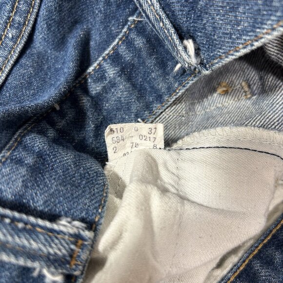 Vintage 1970s Levi’s 684 0217 Orange Tab Bell Bottom Jeans Sz 29 Waist 33 Length - Picture 7 of 11